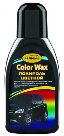 Полироль кузова ASTROhim "Color Wax", цвет: черный, 250 мл