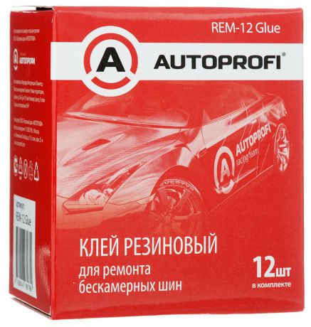 Клей для ремонта бескамерных шин "Autoprofi", 12 мл х 12 шт