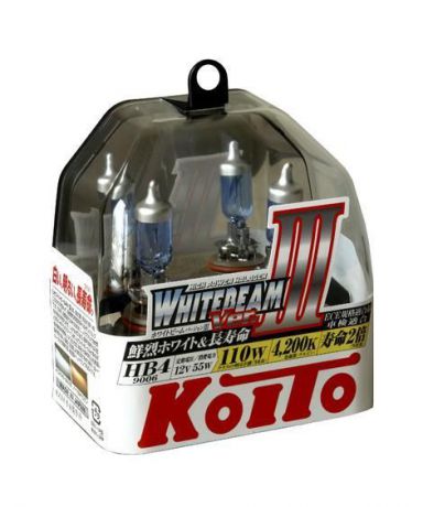 Лампа высокотемпературная Koito Whitebeam 9006 (HB4) 12V 55W (110W) -2 шт. комплект P0757W