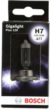 Лампа галогеновая Bosch "H7. Gigalight +120", 12V, 55W