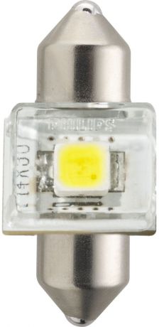 Лампа автомобильная светодиодная Philips "X-tremeVision LED", для салона, цоколь C5W Fest T14 (SV8,5-30/11), 12V, 1W