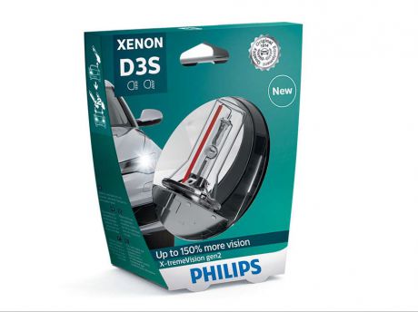 Лампа автомобильная ксеноновая Philips "X-tremeVision gen2", цоколь D3S, 35 Вт. 42403 XV2S1