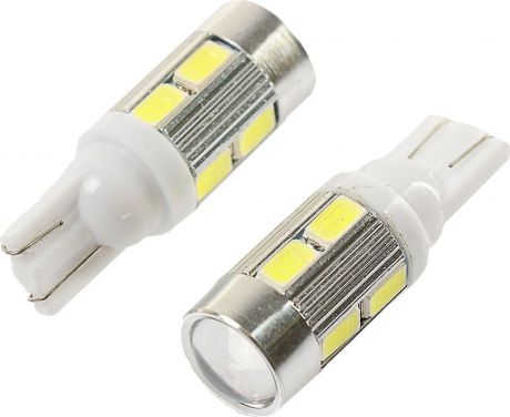 Комплект светодиодных ламп Torso T10 W5W, 12 В, 10 SMD-5630, свет белый, 2 шт. 2612657