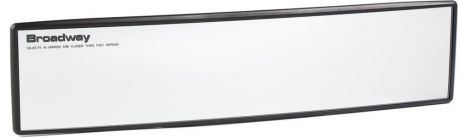 Зеркало заднего вида "Broadway", панорамное, осветляющее, цвет: черный, 36 см