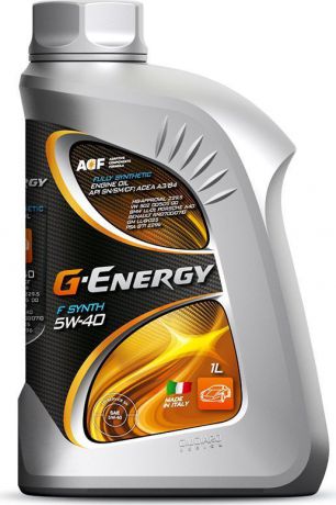 Масло моторное G-Energy F Synth 5W-40, API SN/CF, ACEA A3/B4, синтетическое, 1 л