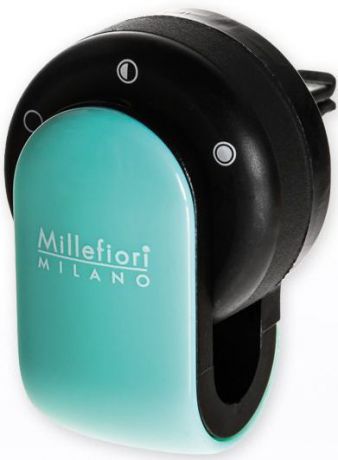 Ароматизатор в авто Millefiori Milano GO "Сандал и бергамот", цвет: аквамарин, черный