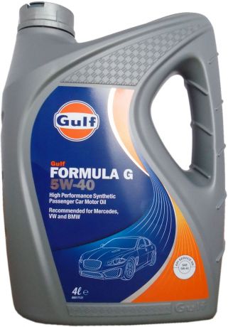 Масло моторное Gulf "Formula G", синтетическое, 5W-40, 4 л
