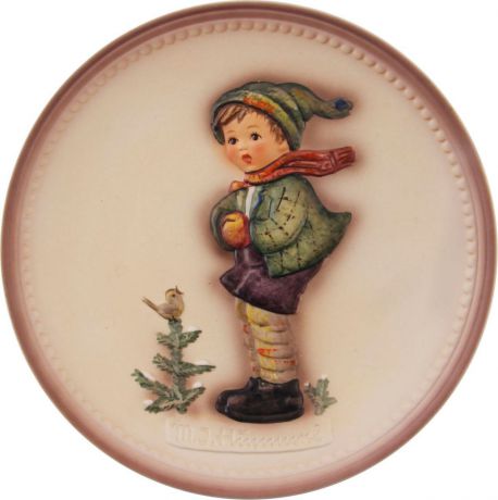 Декоративная тарелка "Холодно". Фарфор, роспись. Goebel по заказу Hummel, Германия, конец XX века