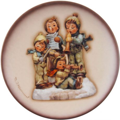 Декоративная тарелка "Маленькие музыканты". Фарфор, роспись. Goebel по заказу Hummel, Германия, конец XX века
