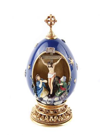 Яйцо "Распятие". Фарфор, металл, роспись, золочение. House of Faberge, Франция, конец XX века