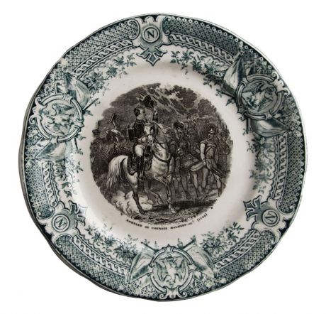 Коллекционная тарелка "После Ваграма". Фарфор, роспись. Sarreguemines, Франция, первая четверть XX века