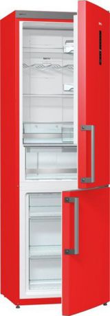 Двухкамерный холодильник Gorenje NRK6192MRD, красный
