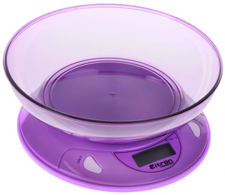Весы кухонные "Eltron", электронные, цвет: фиолетовый, до 5 кг