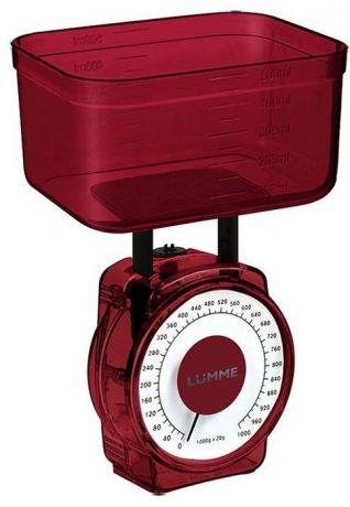 Lumme LU-1301, Red весы кухонные