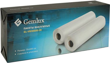 Gemlux GL-VB30600-2R пакеты для вакуумного упаковщика, 2 рулона