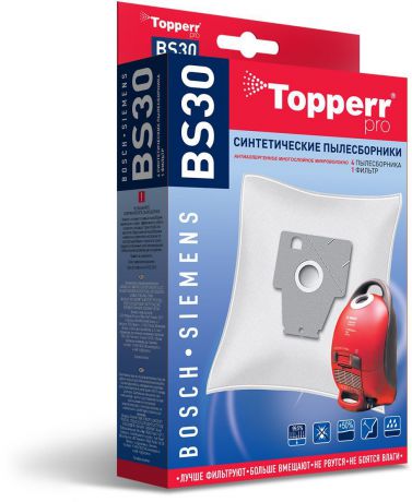 Topperr BS30 фильтр для пылесосов Bosch, Siemens, 4 шт