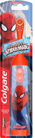 Colgate Зубная щетка "Spider-Man", электрическая, с мягкой щетиной, цвет: оранжевый