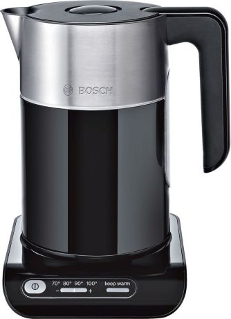 Электрический чайник Bosch Kunststoff mit Edelstahl TWK8613P, Black