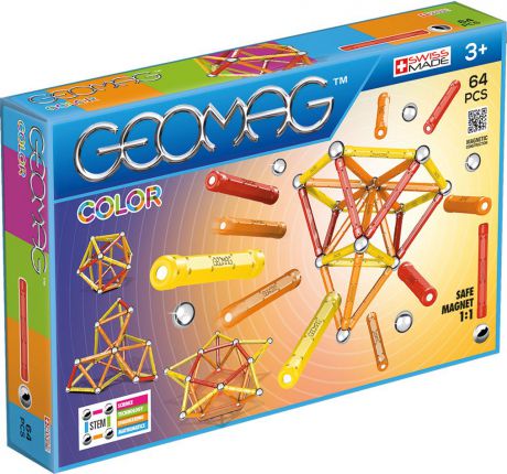 Geomag Конструктор магнитный Color 64 элемента