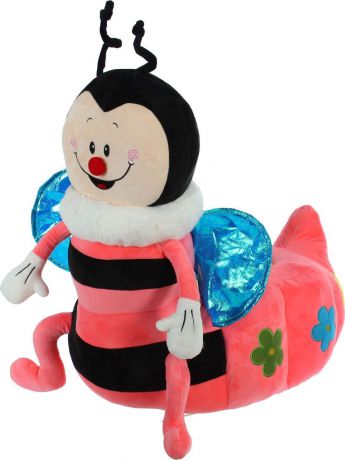 Sima-land Мягкая игрушка-кресло Пчелка цвет черный розовый