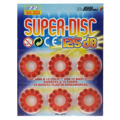 Пистоны "Super Disc", 12-зарядные, 72 шт
