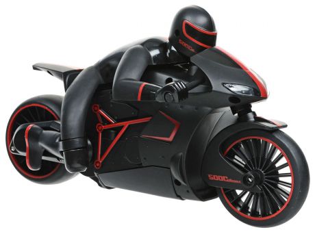 Мотоцикл с гонщиком Драйв 1TOY радиоуправляемая, цвет: черный, красный