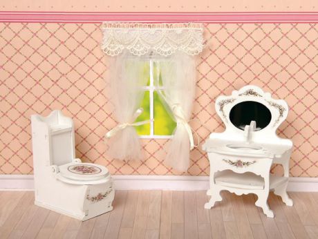 Набор мебели для кукол ЯиГрушка "Туалетная комната", 59407, 2 предмета