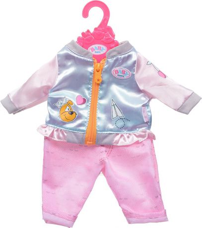 Zapf Creation Одежда для куклы BABY born 824-542, Куртка голубая, штаны розовые