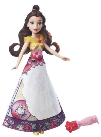 Disney Princess Кукла Бель в юбке с проявляющимся принтом
