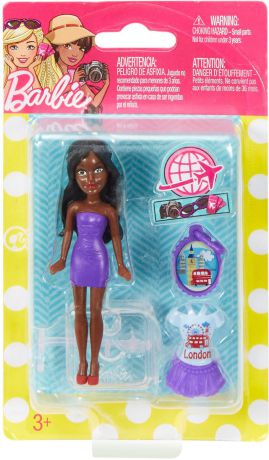 Barbie Мини-кукла Путешественники цвет фиолетовый
