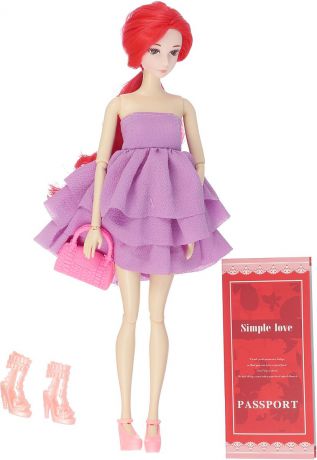 JUNnew Кукла с сумочкой цвет платья сиреневый