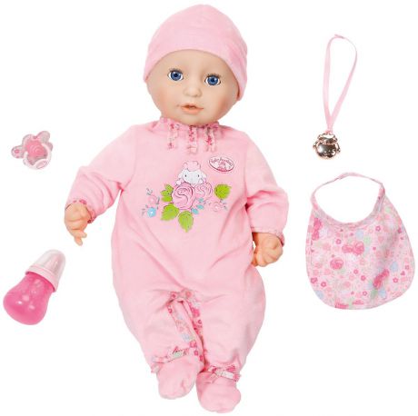 Baby Annabell Пупс с мимикой в розовом комбинезоне 794-821