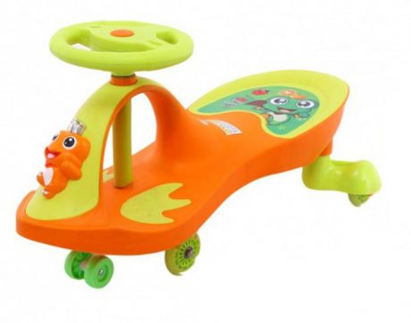 Bradex Машинка детская Бибикар-Лягушонок с полиуретановыми колесами цвет оранжевый