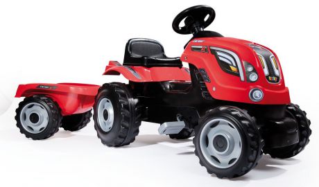 Smoby Трактор педальный Farmer XL с прицепом цвет красный