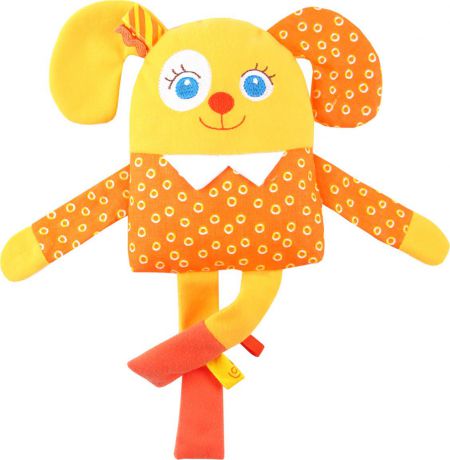 Развивающая игрушка Мякиши "Мой щенок", цвет: оранжевый, желтый