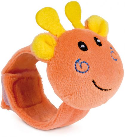 Canpol Babies Мягкая игрушка с погремушкой на руку цвет оранжевый