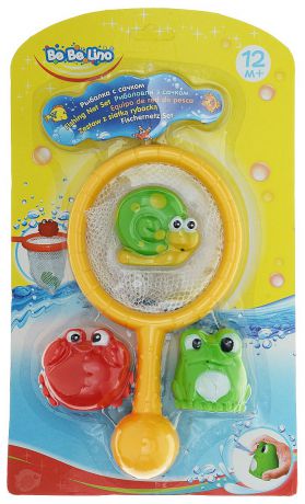 BebeLino Набор игрушек для ванной Рыбалка с сачком цвет сачка желтый