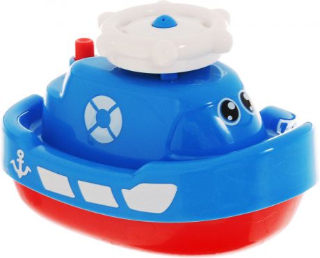 ABtoys Игрушка для ванной Кораблик-фонтан цвет голубой