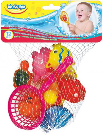 BebeLino Набор игрушек для ванной Морские жители с сачком