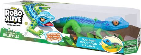 Zuru Интерактивная игрушка Робо-ящерица RoboAlive цвет синий зеленый