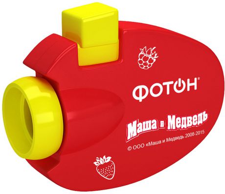 Фотон Мультфонарик-проектор Маша и Медведь цвет красный