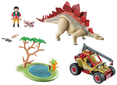 Playmobil Игровой набор Динозавры Исследовательский транспорт со стегозавром