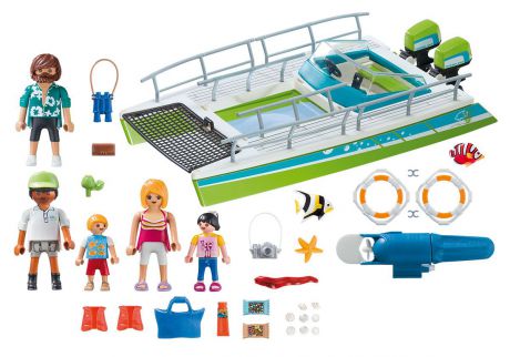 Playmobil Игровой набор Лодка со стеклянным дном с подводным двигателем