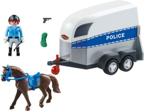 Playmobil Игровой набор Полиция с лошадью и прицепом