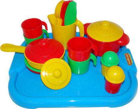 Полесье Набор игрушечной посуды Настенька 3964, цвет в ассортименте