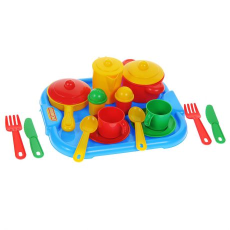 Набор детской посуды Полесье "Настенька", 19 предметов, цвет в ассортименте
