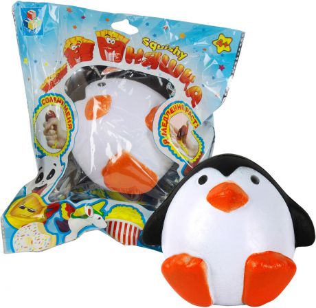 1TOY Игрушка-антистресс Мммняшка Squishy Сидящий пингвин