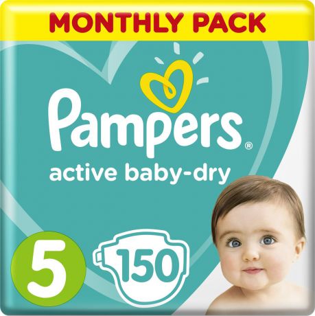 Pampers Подгузники Active Baby-Dry 11-16 кг Junior 150 шт