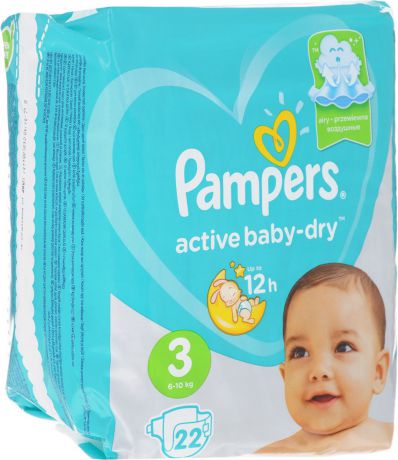 Pampers Подгузники Active Baby 5-9 кг (размер 3) 22 шт