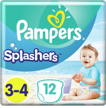 Pampers Трусики для плавания Splashers 6-11 кг размер 3-4 12 шт